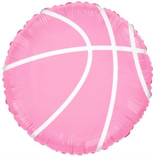 18" Pink Basketballer Foil Balloon - Pkg