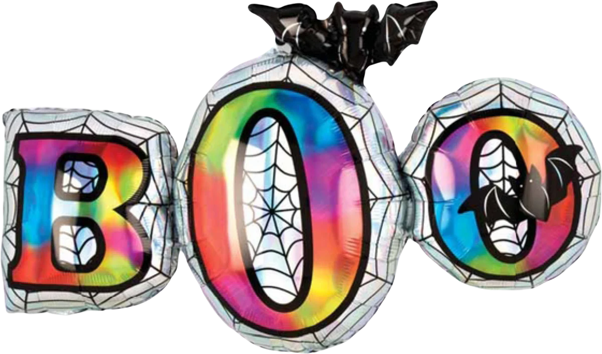 35" Anagram Iridescent Boo Foil Balloon