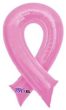 20" x 36" Breast Cancer Pink Ribbon SuperShape Foil Balloon