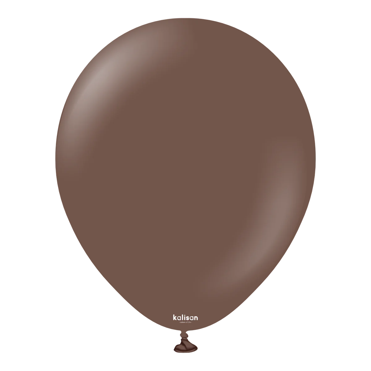 12" Kalisan Standard Chocolate Brown Balloon 100 Ct