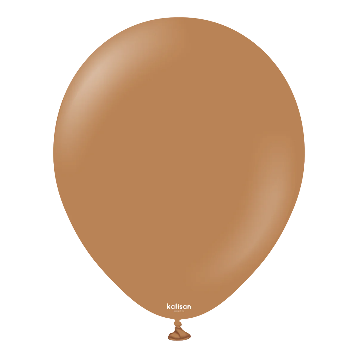 12" Kalisan Standard Caramel Brown Balloon 100 Ct