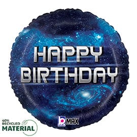 18" Birthday Galaxy Foil Balloon