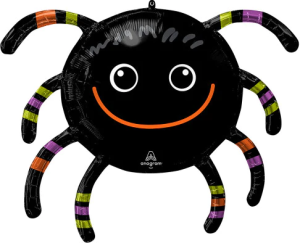 28" x 26" Smiley Spider Foil Balloon