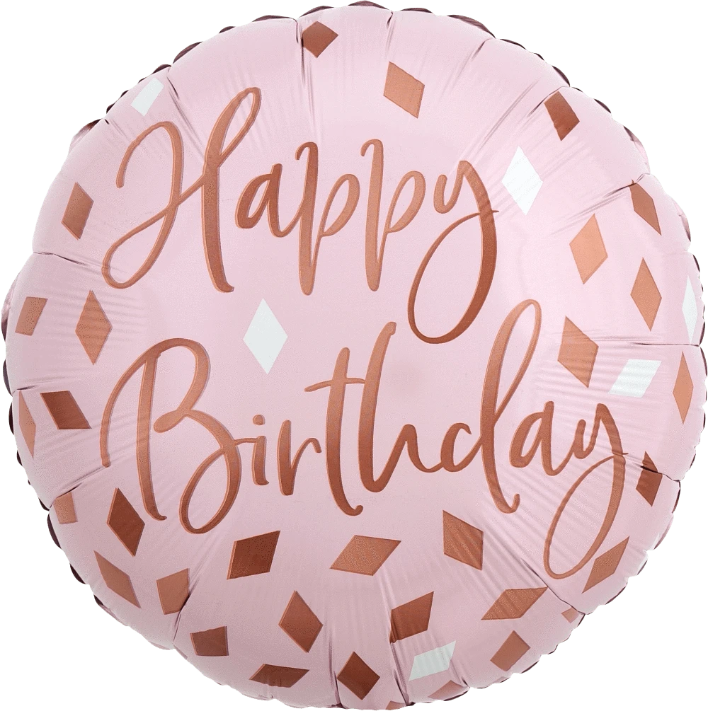 17" Blush Birthday Anagram Foil Balloon