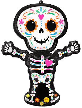 26" x 34" Day of the Dead Standing Skeleton Foil Shape