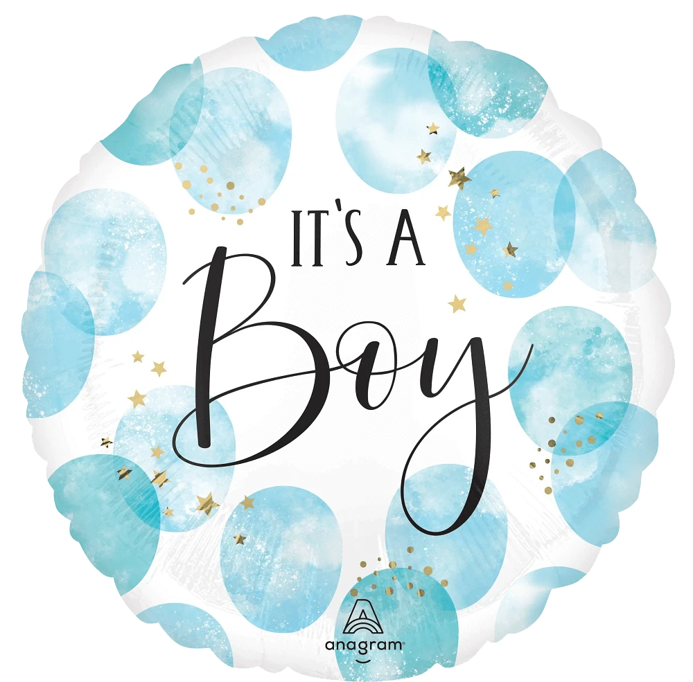 17" It's a Boy Anagram Foil Balloon