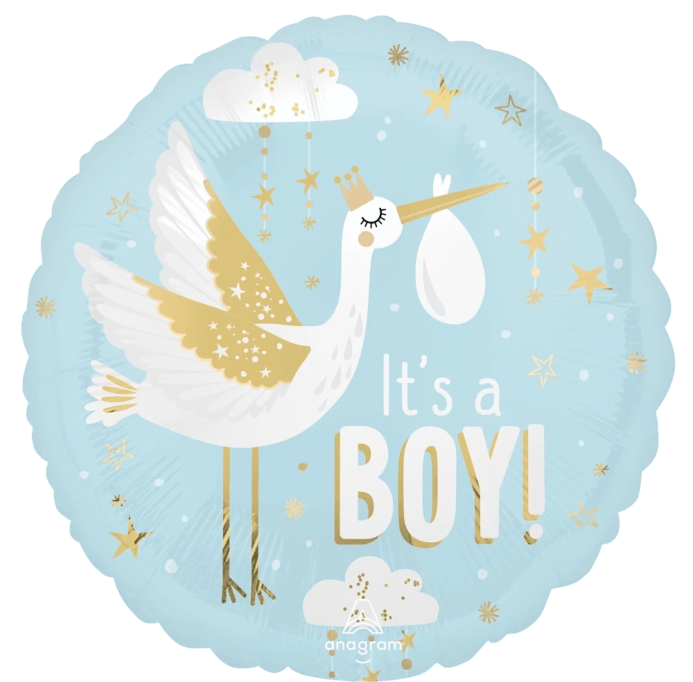 17" It's a Boy Anagram Foil Balloon