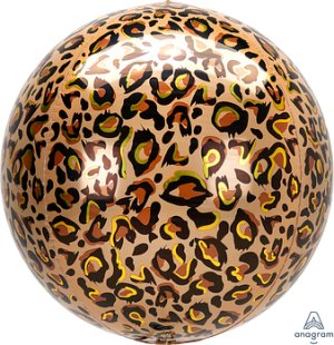 15" Leopard Print Orbz Balloon - Pkg