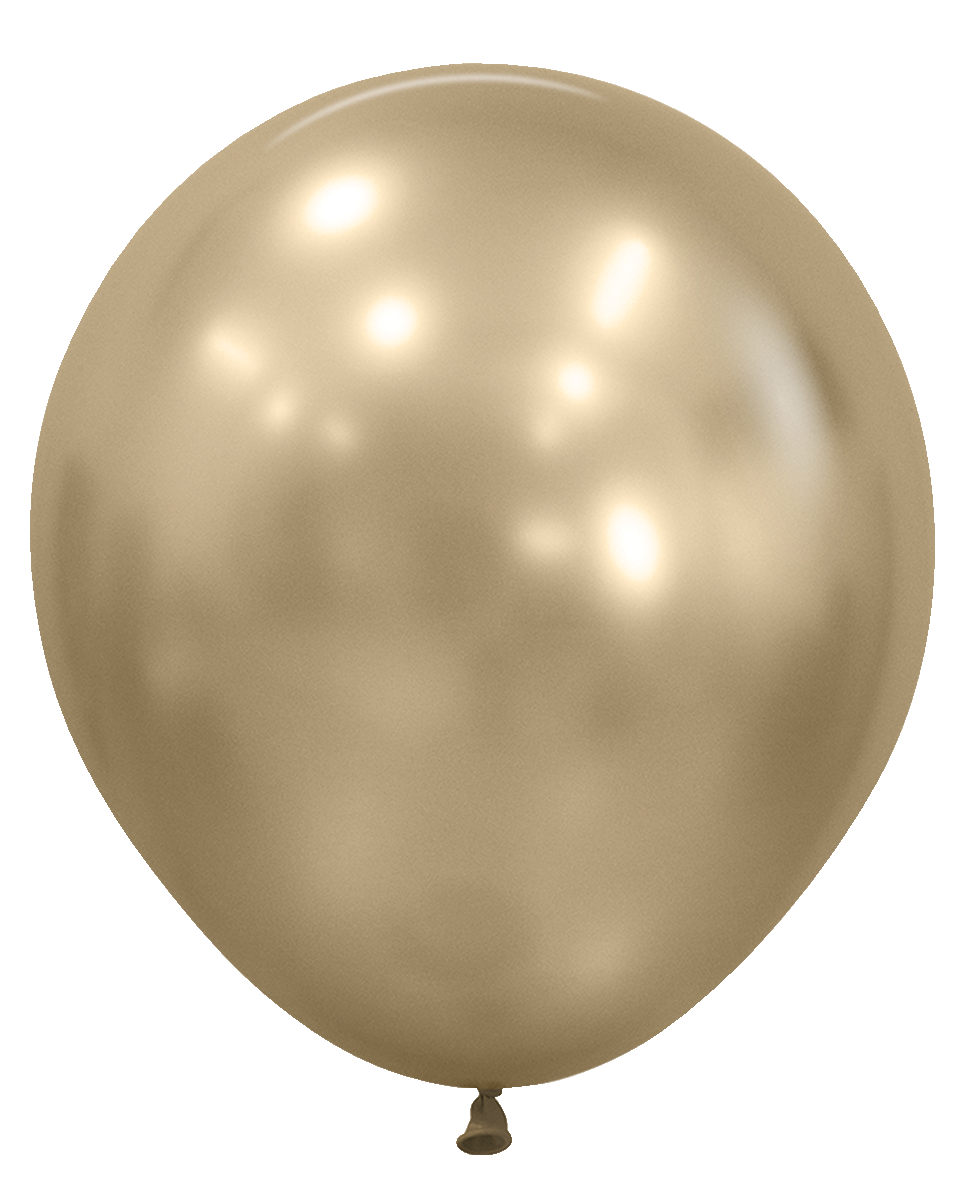 18" Silk Gold Dust Latex Balloons 25Ct