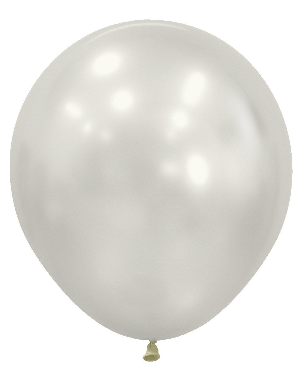 18" Silk Oyster White Latex Balloons 25ct