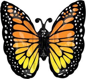 25" x 25" Monarch Butterfly Glow Foil Balloon