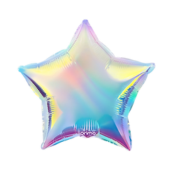 Iridescent 18" Star Foil Balloon Helium and Air Fill