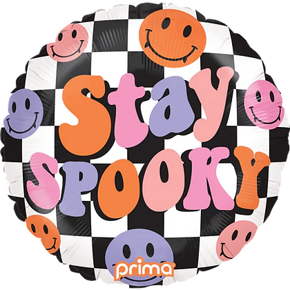 Prima 18" Round Stay Spooky Checker