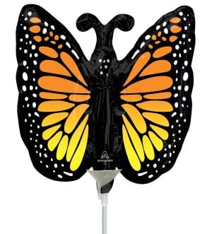 14"  Monarch Butterfly Glow Mini Shape Air-Fill Balloon