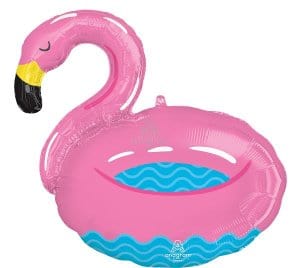 28" x 30" Pool Party Flamingo Foil Balloon - Pkg