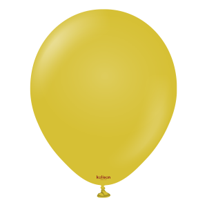 5 inch (100 Ct) Kalisan Retro Mustard Balloons