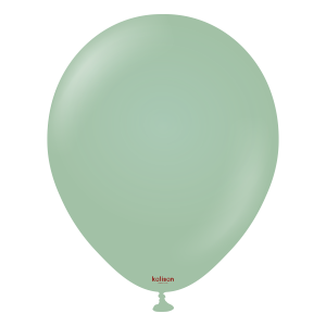 5 inch (100 Ct) Kalisan Retro Winter Green Balloons