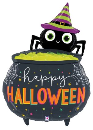 44" Halloween Spider Cauldron Foil Balloon