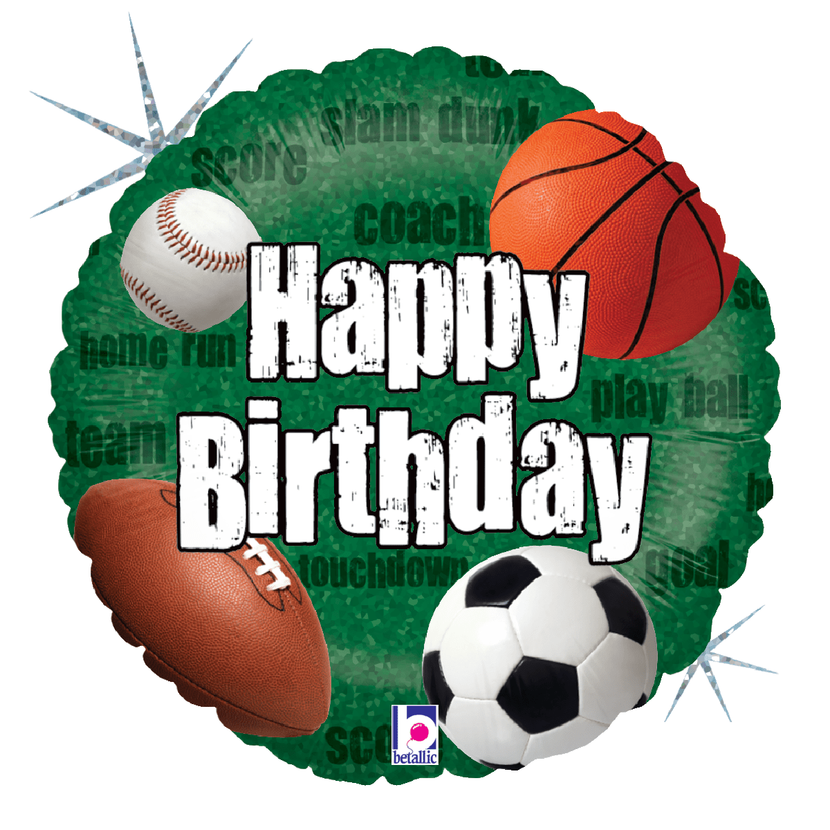 18" Sports Balls Birthday Foil Balloon