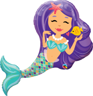 38" Enchanting Mermaid Shape Foil Balloon