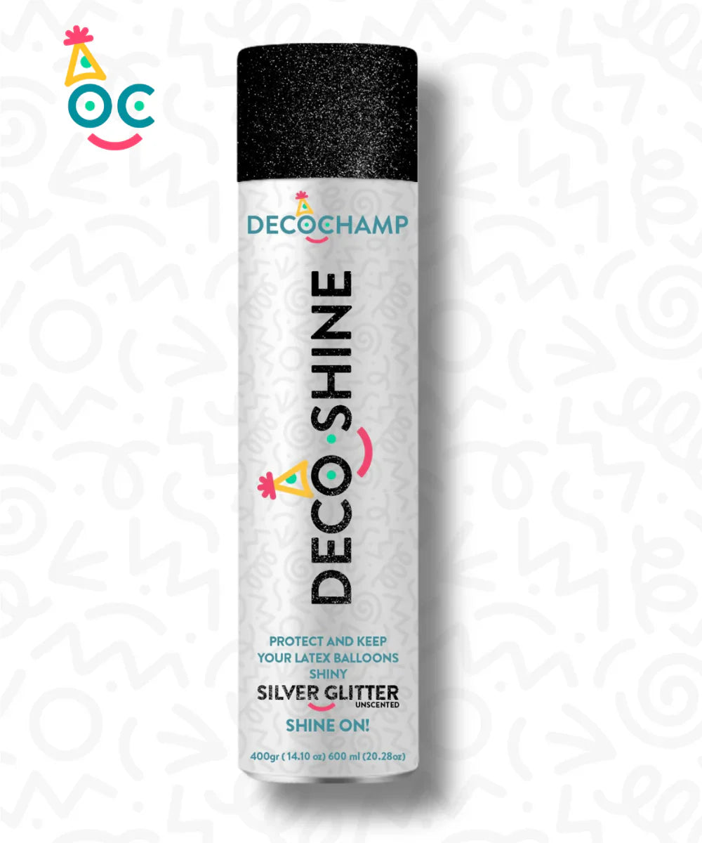 DecoShine Silver Glitter Spray (1 count - 600 ml / 14 oz)