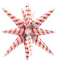 22" Starburst Candy Cane Red and white