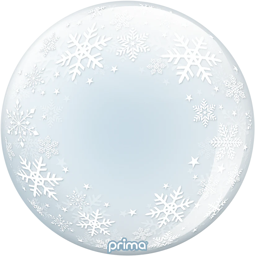 20" clear Snow flakes Balloon Bubble