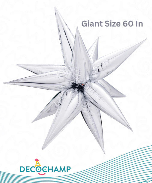 60"D Giant Starburst Silver Pkg (1 count)