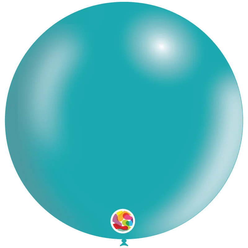 Balloonia 24" Standard Turquoise Latex Balloon 5 Ct