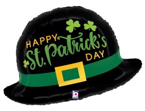 26" St. Patrick's Leprechaun Hat Foil Balloon