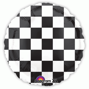 18" Checkerboard Racing Foil Balloon